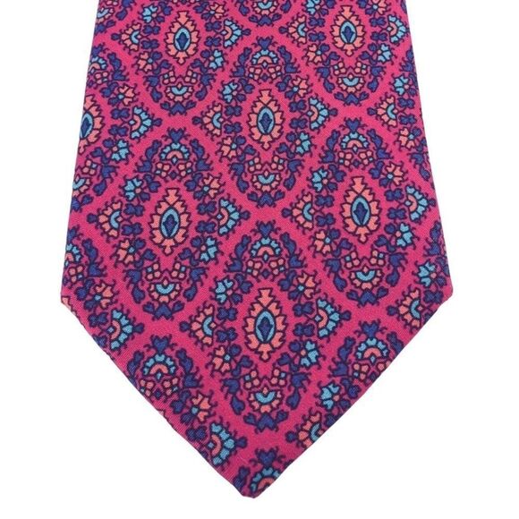 Lanvin Paris Tie 3 Inch Wide Deep Red Burgundy Silk NWOT Narrow - Picture 6 of 13